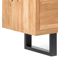 Wohnen Schwarze Möbel|Loft Möbel*180x75x45 Asteiche Sideboard mit Metallfüßen - Ventida