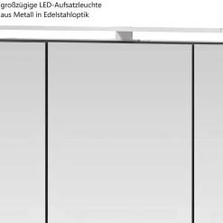 Wohnen Bad-Spiegelschränke*80x64x20 Bad Hängeschrank mit Spiegeltüren - Dastroz