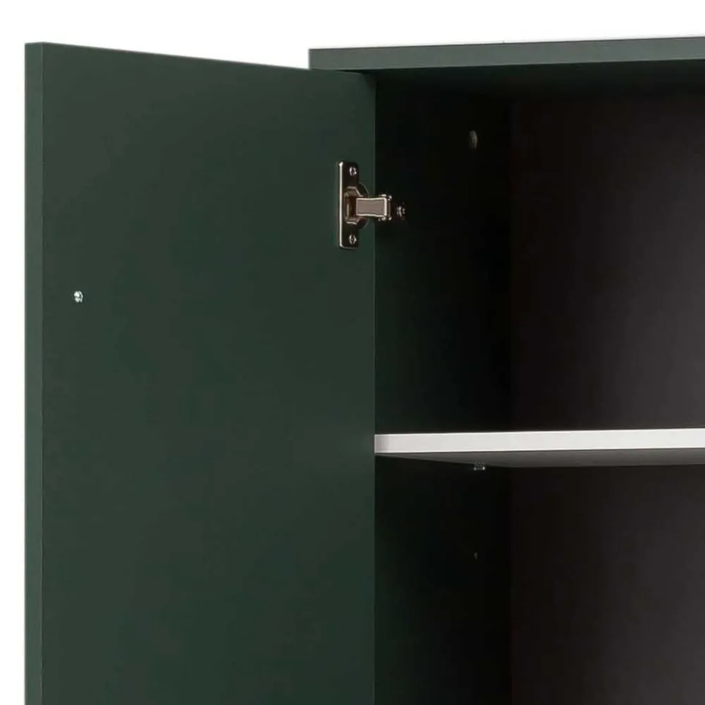 Wohnen Badschränke*67x184x33 Bad Hochschrank in Dunkelgrün & Gold - Aqua