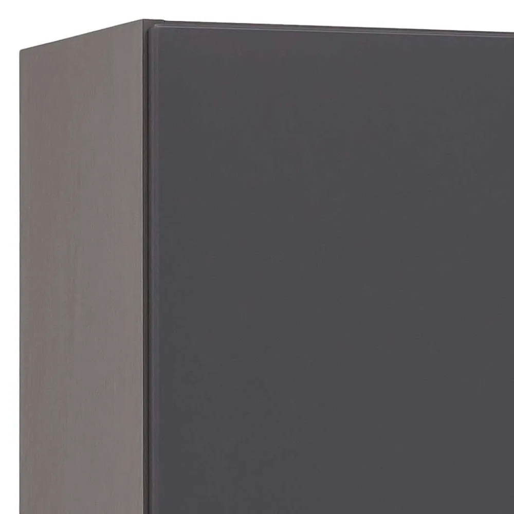 Wohnen 40x185x35 Bad Hochschrank in Grau mit Wildeiche - Agiruan