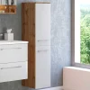 Wohnen Badschränke*30x130x35 Bad Hochschrank in Weiß & Wildeiche - Yazemina
