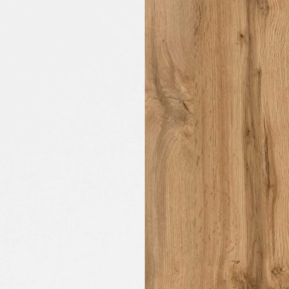 Wohnen Badschränke*30x130x35 Bad Hochschrank in Weiß & Wildeiche - Yazemina