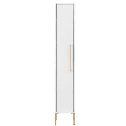 Wohnen Badschränke*25x155x30 Bad Hochschrank in Weiß & Gold - Nuszaleva