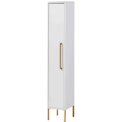 Wohnen Badschränke*25x155x30 Bad Hochschrank in Weiß & Gold - Nuszaleva