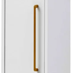 Wohnen Badschränke*25x155x30 Bad Hochschrank in Weiß & Gold - Nuszaleva