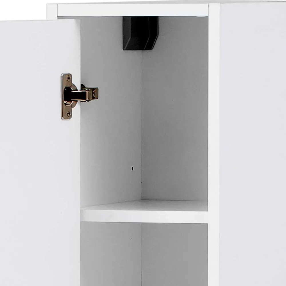 Wohnen Badschränke*25x155x30 Bad Hochschrank in Weiß & Gold - Nuszaleva