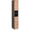 Wohnen Badschränke*30x180x35 Bad Hochschrank mit Wildeiche Front - Ishes