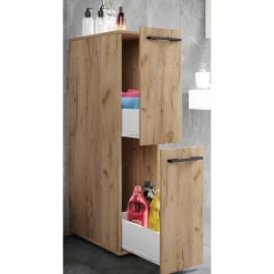 Wohnen Badschränke*25x110x50 Bad Nischenschrank mit 2 Auszügen - Naico