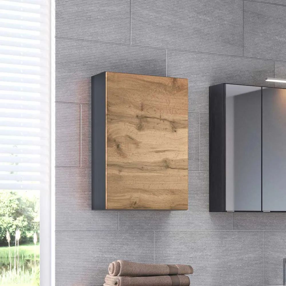 Wohnen Badschränke*40x64x20 Bad Oberschrank in Wildeichefarben - Endely