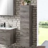 Wohnen 30x135x35 Bad Seitenschrank in Eiche Grau - Svegaria