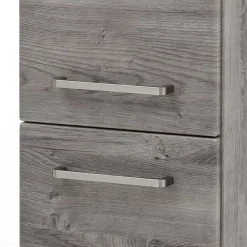 Wohnen 30x135x35 Bad Seitenschrank in Eiche Grau - Svegaria