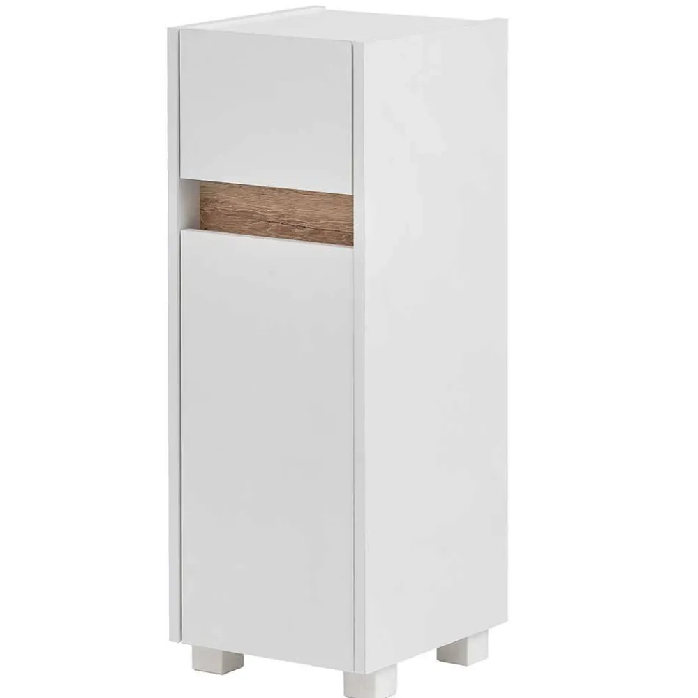 Wohnen Badschränke*31x85x33 Bad Unterschrank mit Tür & Schublade - Etravia