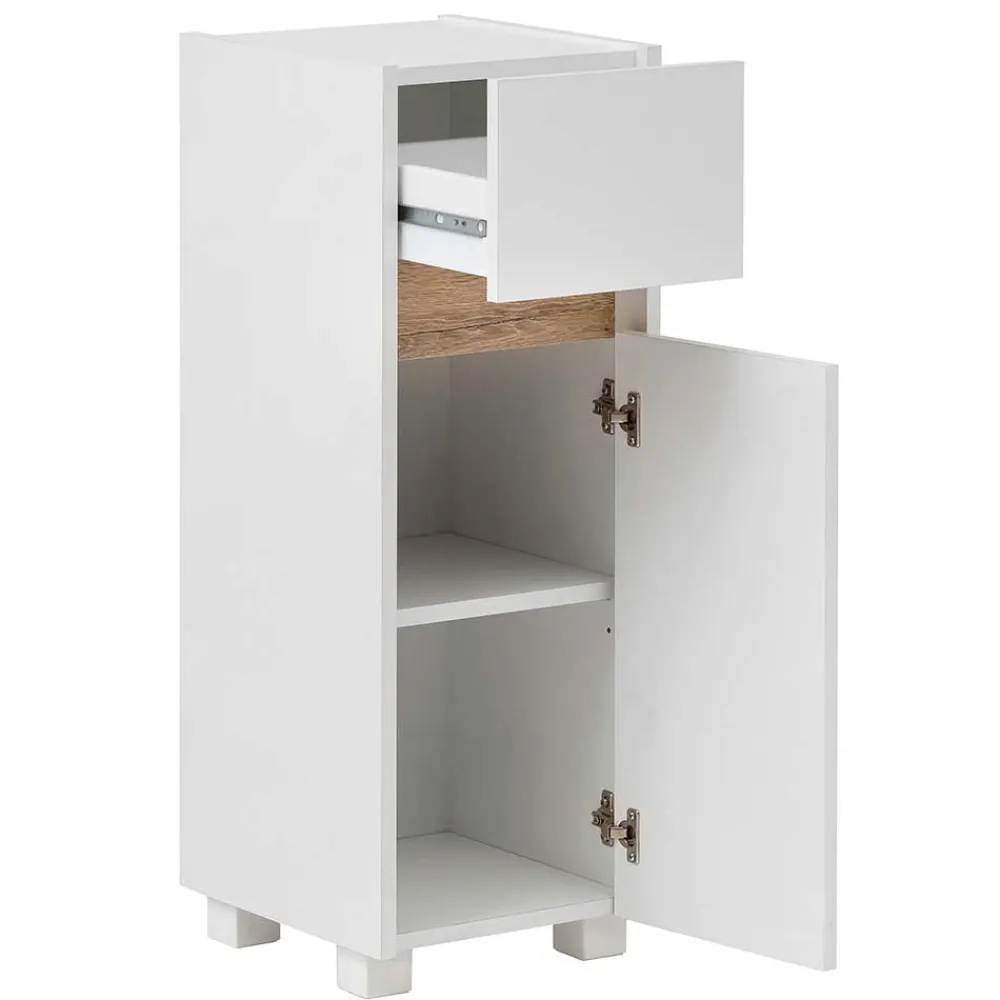Wohnen Badschränke*31x85x33 Bad Unterschrank mit Tür & Schublade - Etravia