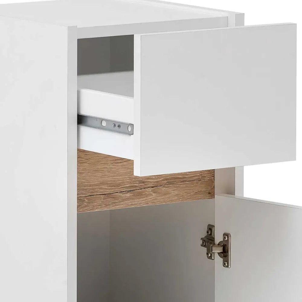 Wohnen Badschränke*31x85x33 Bad Unterschrank mit Tür & Schublade - Etravia