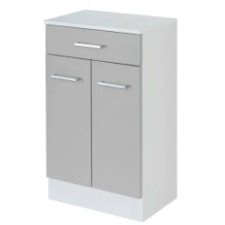 Wohnen Graue Möbel|Weiße Möbel*50x84x35 Bad Vertiko in Hellgrau - Girios