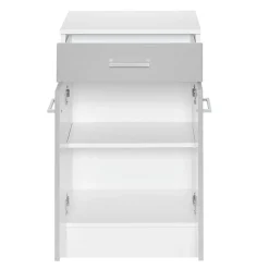 Wohnen Graue Möbel|Weiße Möbel*50x84x35 Bad Vertiko in Hellgrau - Girios