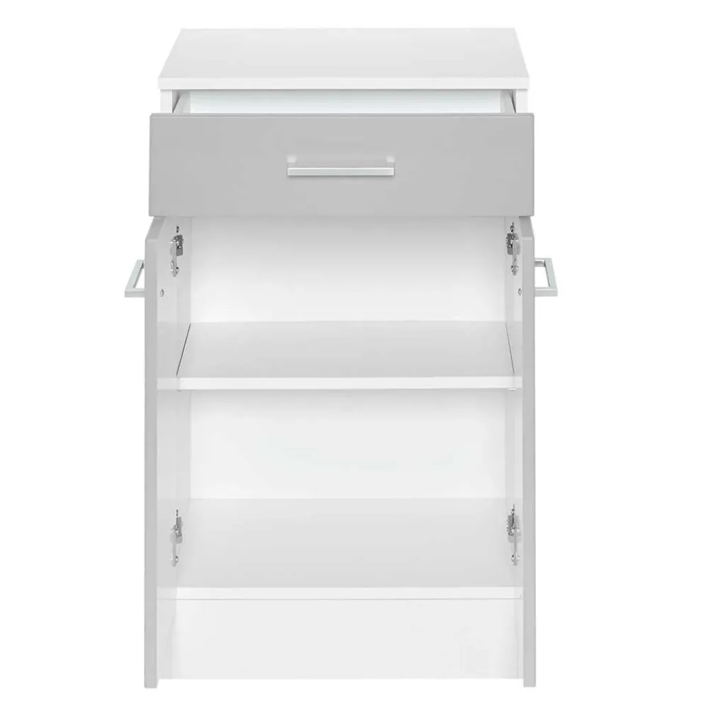 Wohnen Graue Möbel|Weiße Möbel*50x84x35 Bad Vertiko in Hellgrau - Girios