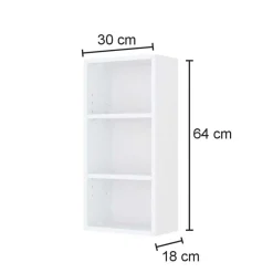 Wohnen Badregale*30x64x18 Badezimmer Hängeregal mit drei Fächern - Lemnas