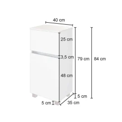 Wohnen 40x84x35 Badezimmer Schrank zweifarbig - Athrin