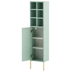 Wohnen Badschränke*31x131x22 Badschrank in Mintgrün & Gold - Aparcian