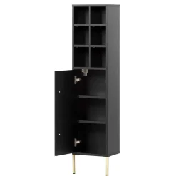 Wohnen Badschränke*31x131x22 Badschrank in Schwarz & Gold - Vulcanisa