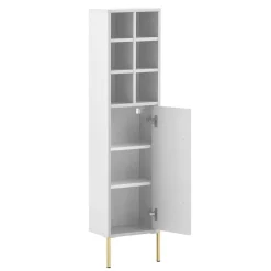 Wohnen 30x131x22 Badschrank in Weiß & Gold - Nuszaleva I
