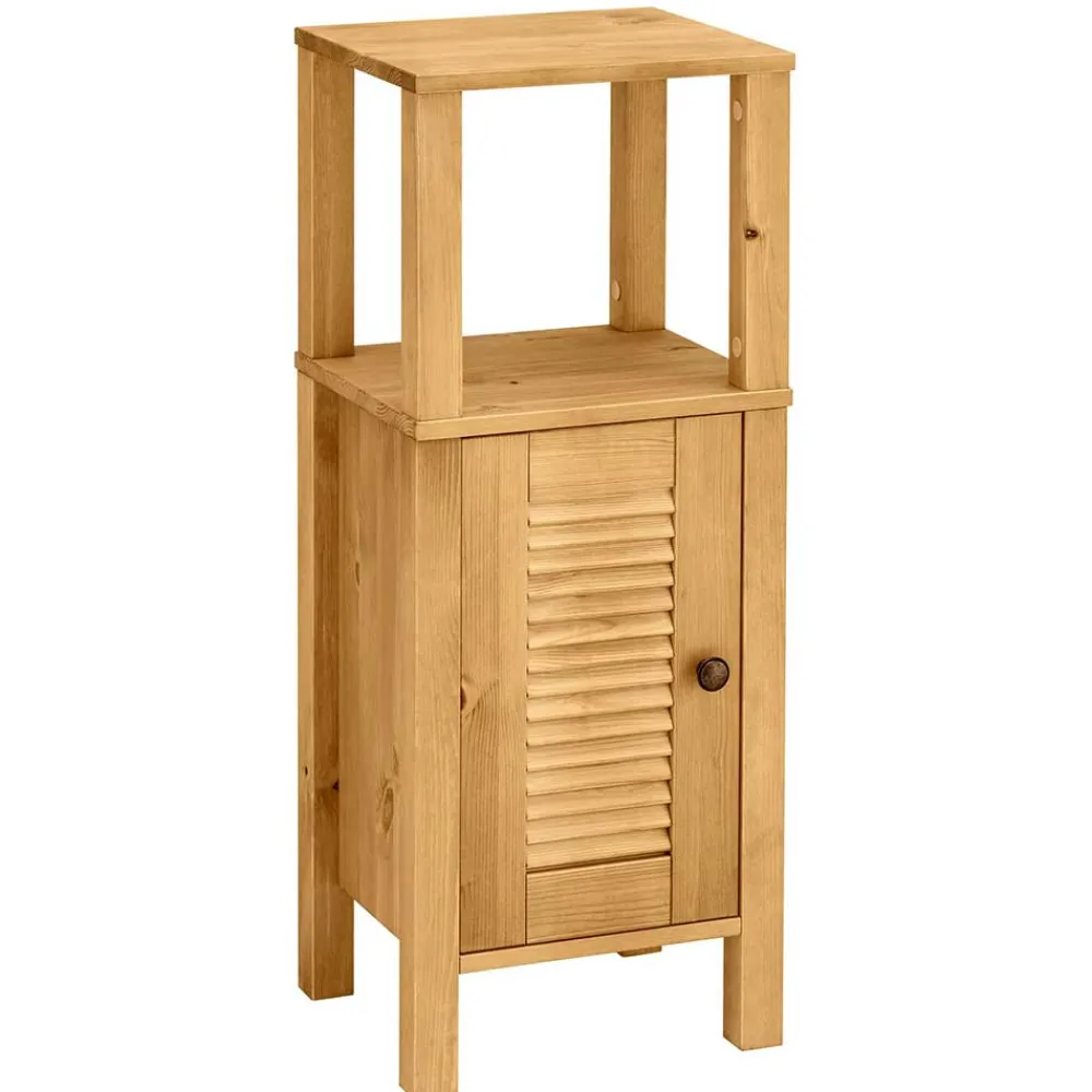 Wohnen 34x86x30 Badschrank mit Lamellentür & Ablage - Zavieca I