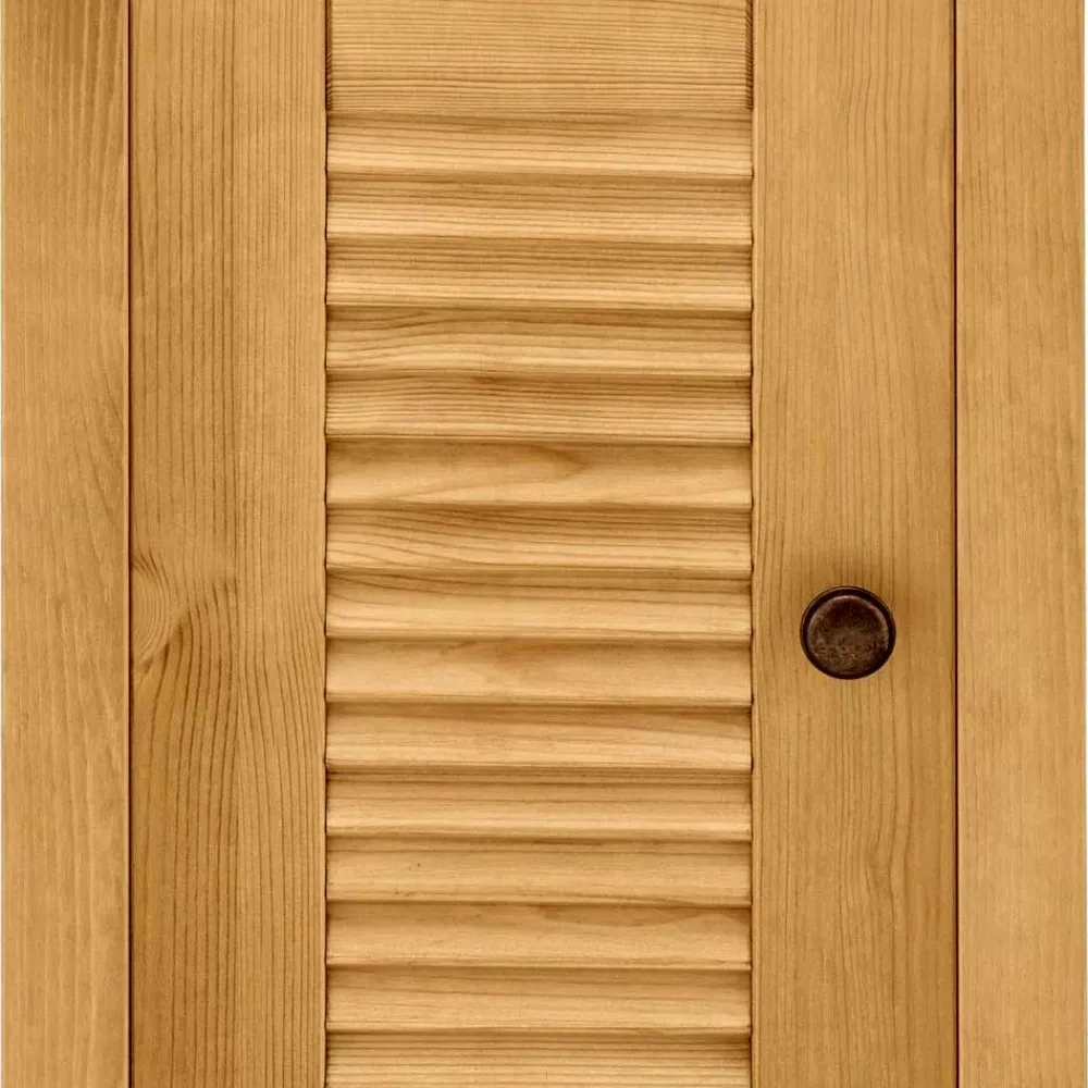 Wohnen 34x86x30 Badschrank mit Lamellentür & Ablage - Zavieca I