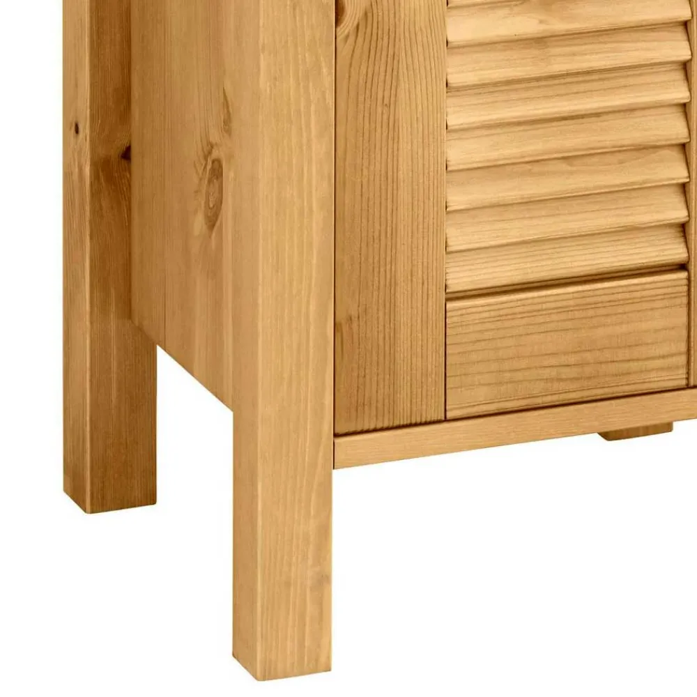 Wohnen 34x86x30 Badschrank mit Lamellentür & Ablage - Zavieca I