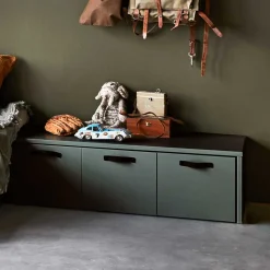 Wohnen 120x36x50 Bank mit drei Schubladen - Daraon