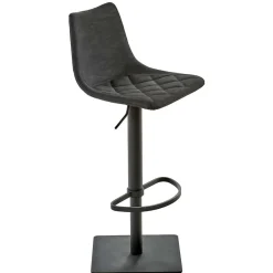 Wohnen 43x110x50 Barhocker mit Lehne in Schwarz - Speranza