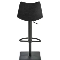 Wohnen 43x110x50 Barhocker mit Lehne in Schwarz - Speranza