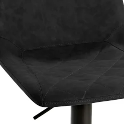 Wohnen 43x110x50 Barhocker mit Lehne in Schwarz - Speranza