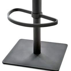 Wohnen 43x110x50 Barhocker mit Lehne in Schwarz - Speranza