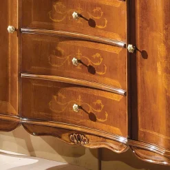 Wohnen 133x90x42 Barock Sideboard in Nussbaumfarben - Motiz