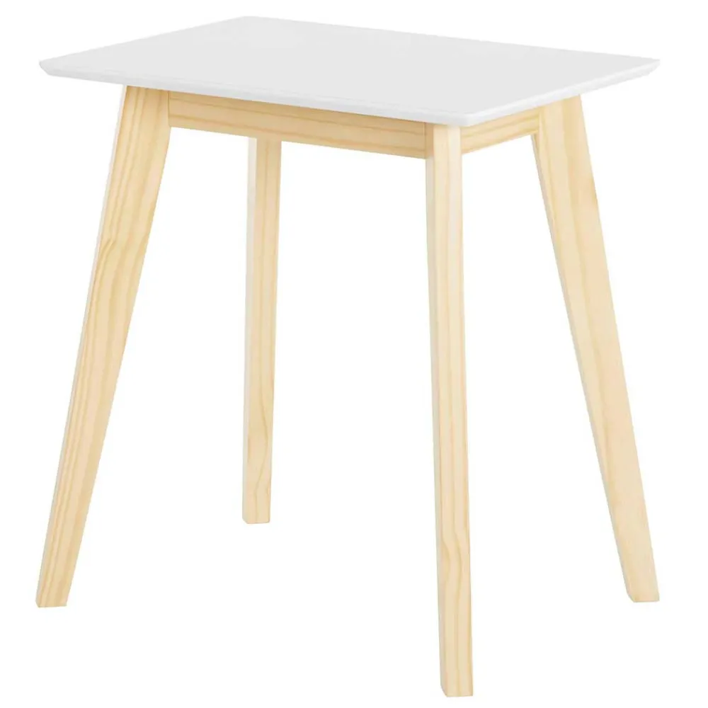 Wohnen Telefontische*52x59x38 Beistelltisch in Weiß & Kiefer - Ivonas