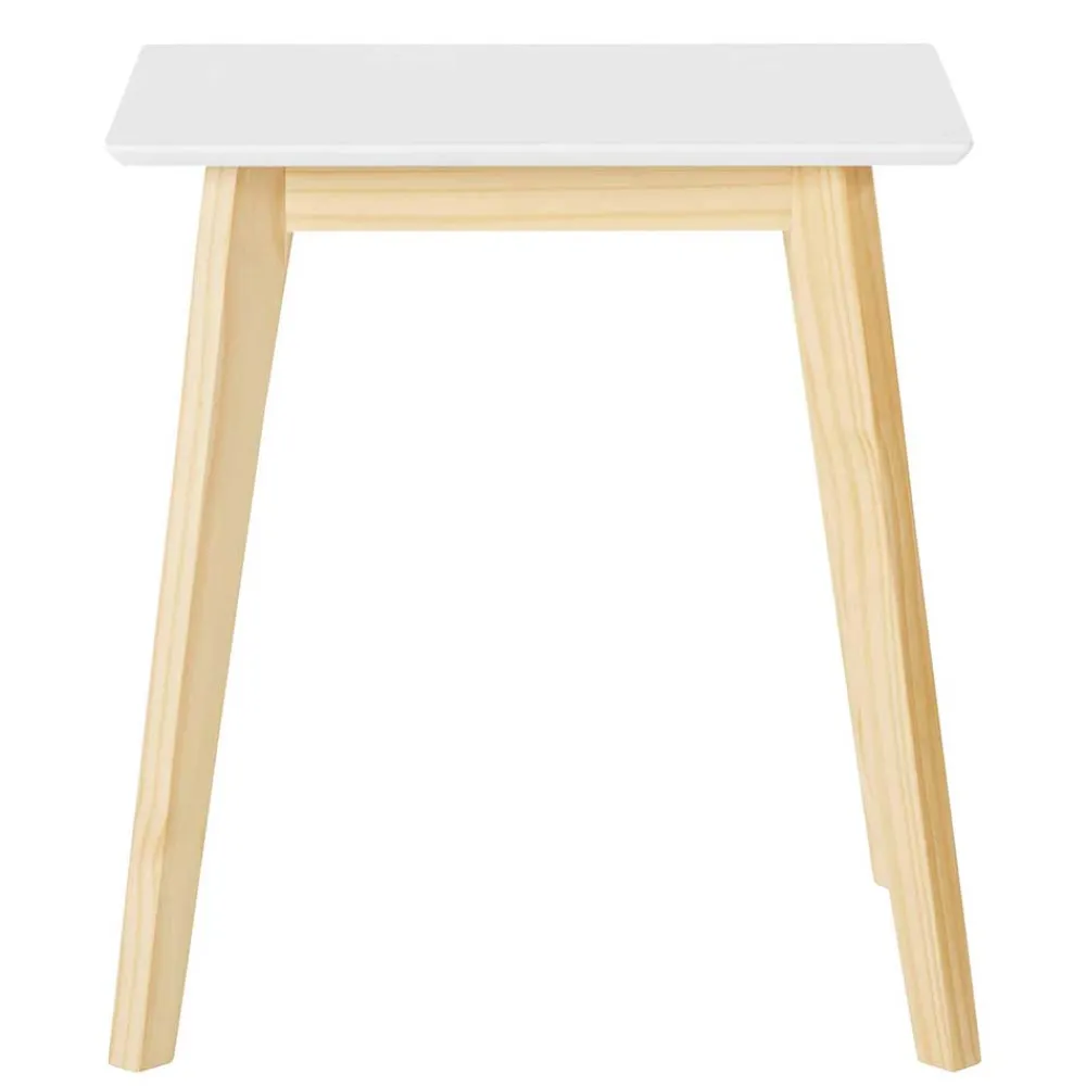 Wohnen Telefontische*52x59x38 Beistelltisch in Weiß & Kiefer - Ivonas