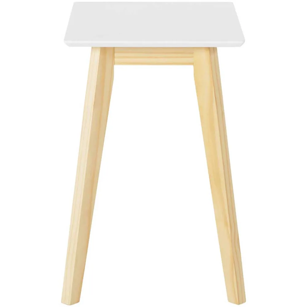 Wohnen Telefontische*52x59x38 Beistelltisch in Weiß & Kiefer - Ivonas