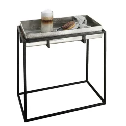 Wohnen 57x59x32 Beistelltisch mit hohem Rand - Bargas