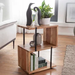 Wohnen Massivholzmöbel|Küchentische*45x60x30 Beistelltisch Regal in Akazie - Matic