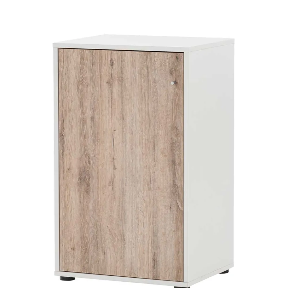 Wohnen 51x168x41 Büro Aktenregal Schrank zweifarbig - Laganzo