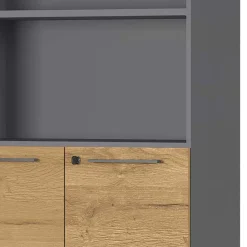 Wohnen Büroschränke*80x197x40 Büro Aktenschrank mit 2 Fächern - Ovgunia