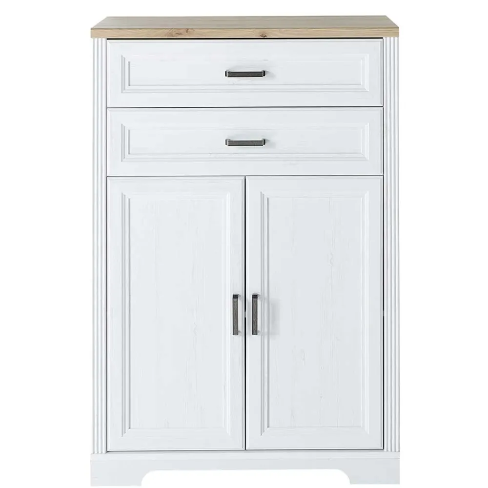 Wohnen Büroschränke*86x127x38 Büro Ordnerschrank 2-türig & 2 Schubladen - Mehady