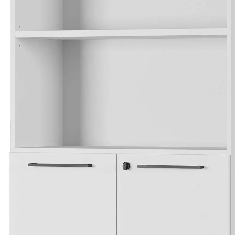 Wohnen 80x197x40 Büro Schrank mit 2 Fächern & 2 Türen - Ofledio