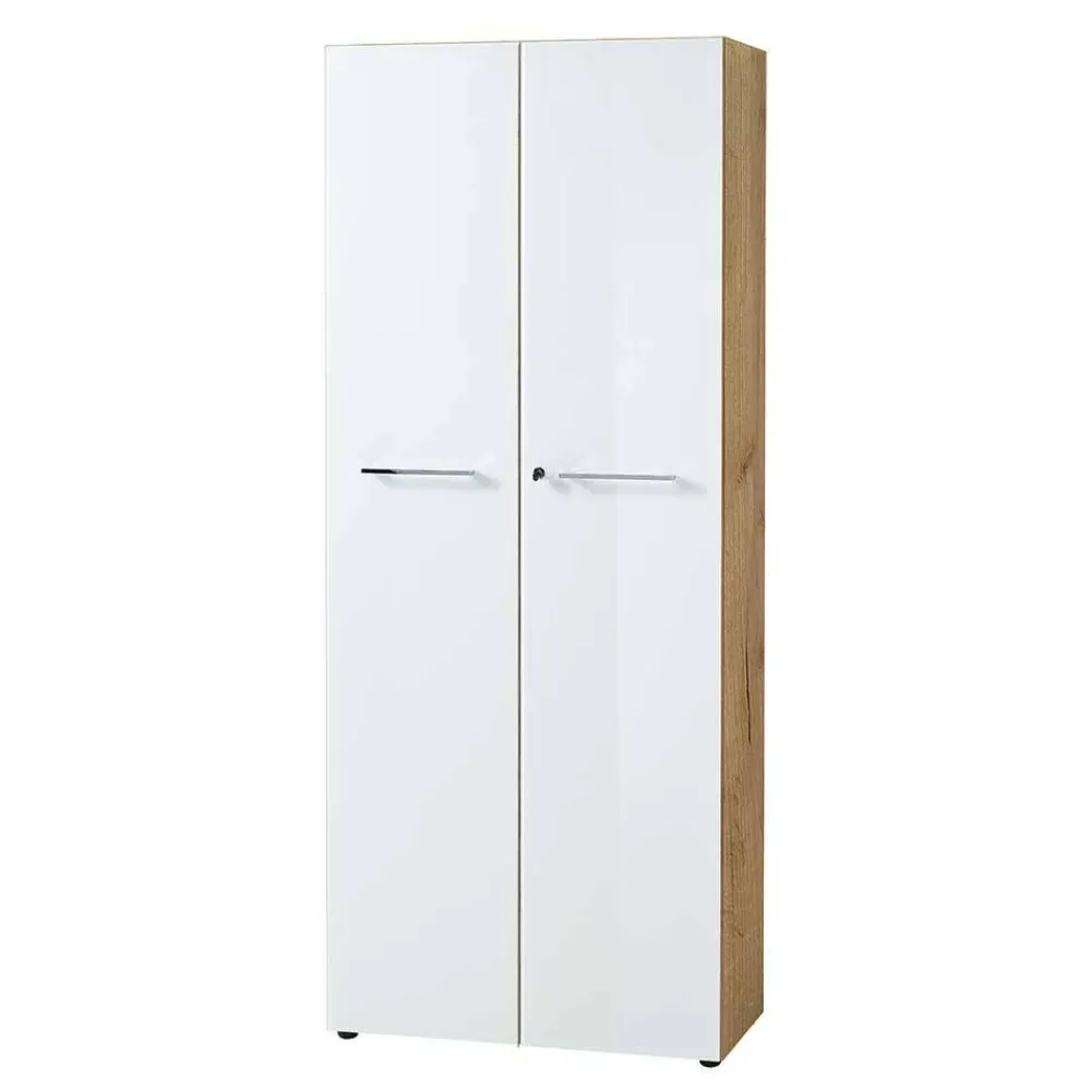 Wohnen 80x196x37 Büroschrank & Regal Kombi - Laszlo (zweiteilig)