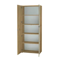 Wohnen 80x196x37 Büroschrank & Regal Kombi - Laszlo (zweiteilig)