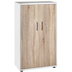 Wohnen Büroschränke*65x111x35 Büroschrank mit Doppeltür & Bügelgriffen - Garian