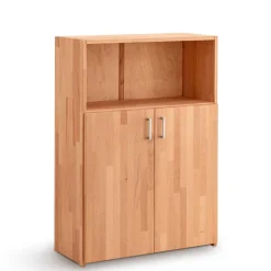 Wohnen Büroschränke*80x112x33 Buchenholz Aktenschrank mit Fach - Bash