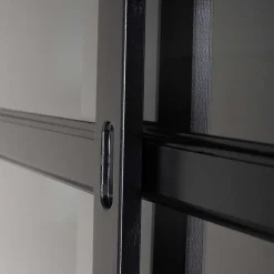 Wohnen Esszimmer-Vitrinen|Esszimmerschränke*166x215x48 Buffetschrank in Schwarz Kiefer - Nariosca