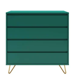 Wohnen Sideboards & Kommoden|Flurkommoden*90x90x40 cm 4 Schubladen Kommode in Grün - Ricriava